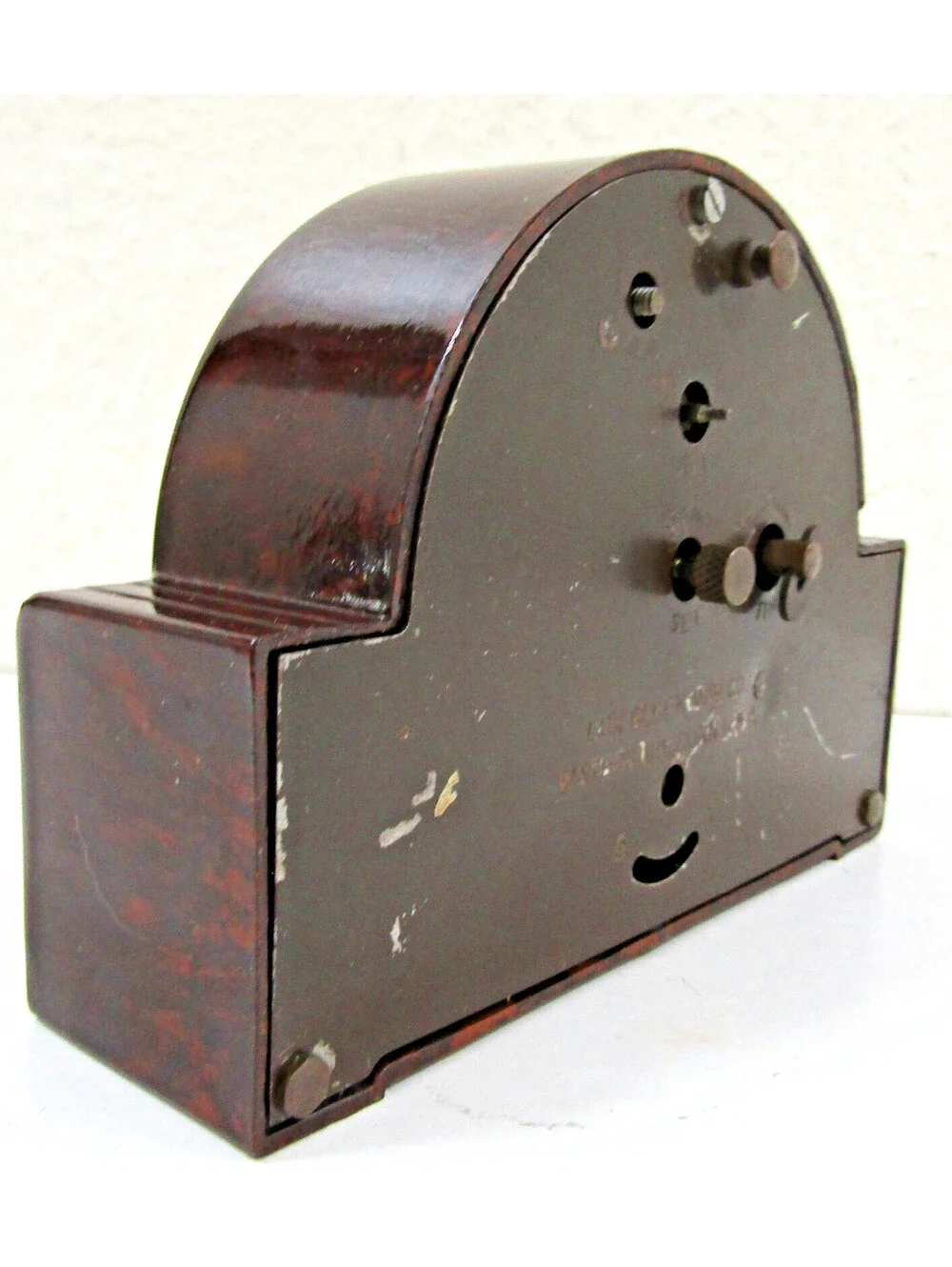 Vintage Lux Symphony Alarm Clock in Brown Bakelite